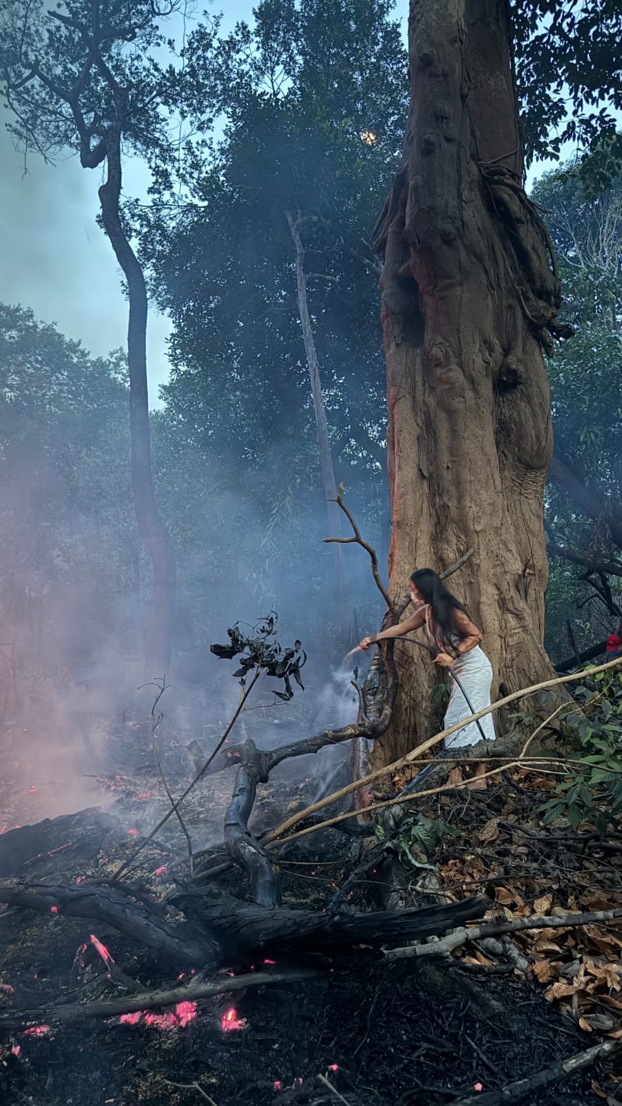 Fogo ameaça casas no Parque das Tribos em Manaus